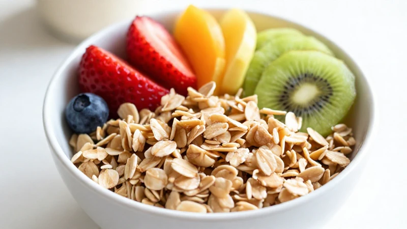 Desayuno saludable, colorido y natural