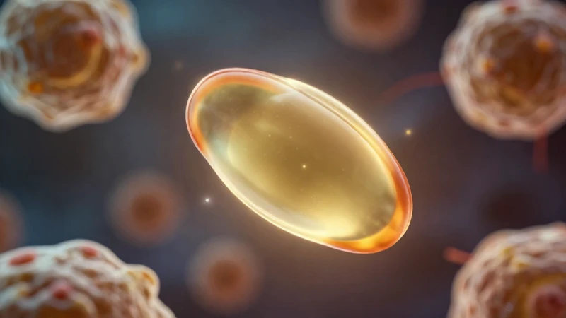 Omega-3 brillante en célula saludable