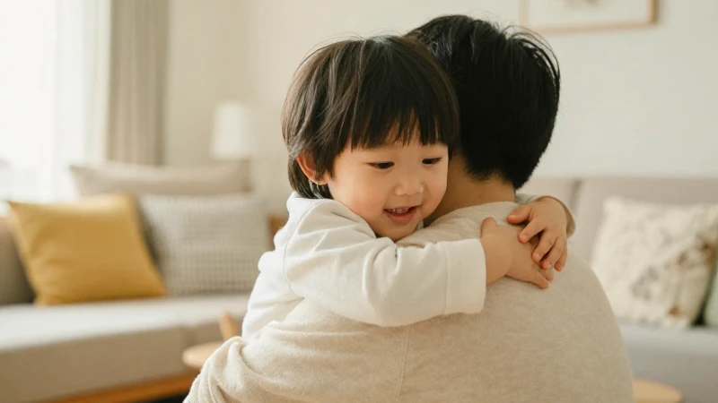 Abrazo cálido y familiar en ambiente acogedor