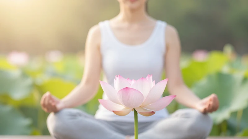 Paz, flor de loto, luz cálida