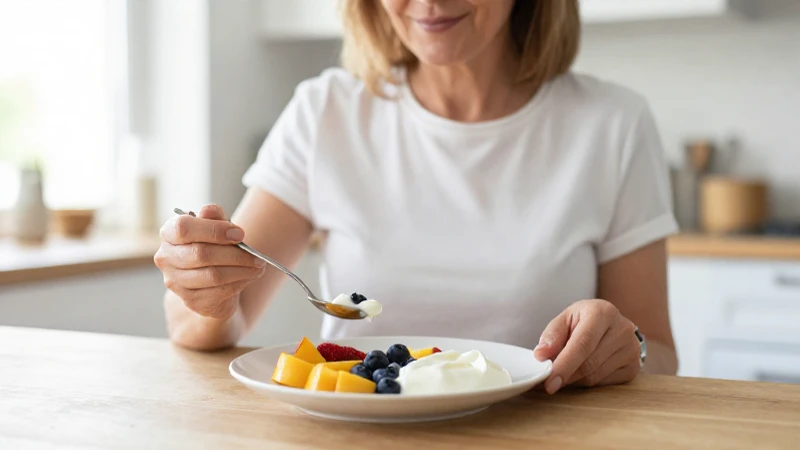 Desayuno saludable en una cocina cálida