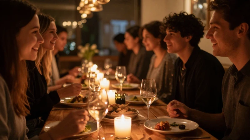 Amistades íntimas bajo luz cálida