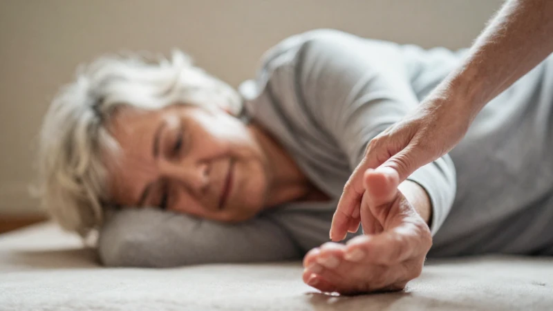 Mujer anciana cae