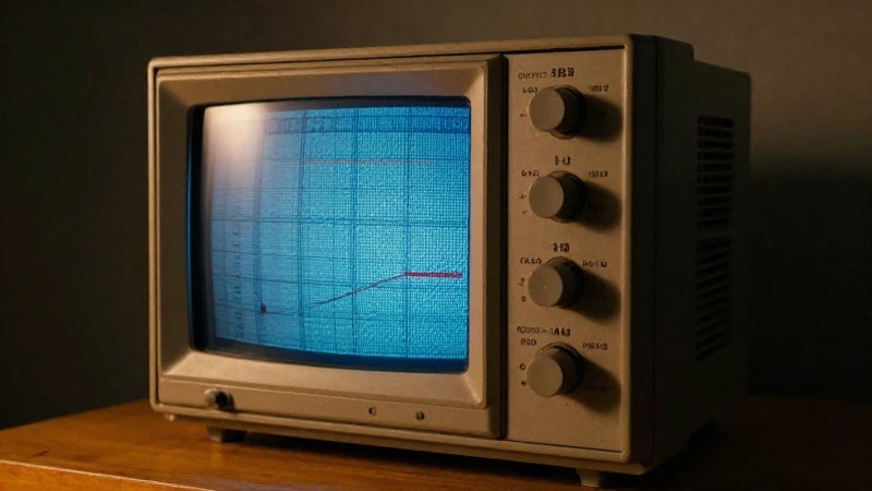 Osciloscopio vintage con estética cinematográfica